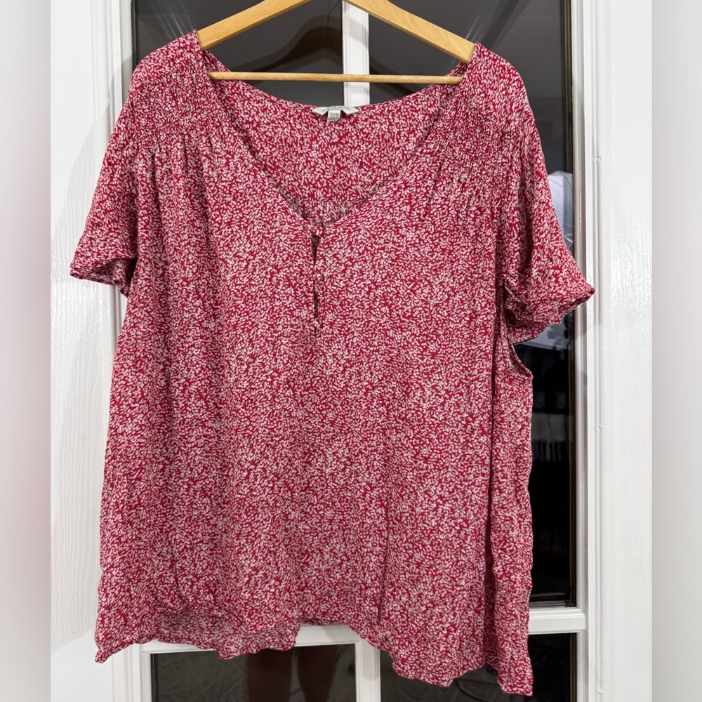 Lucky Brand plus size women’s flutter sleeve top